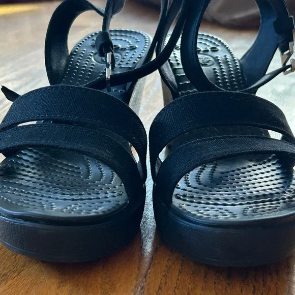 CROCS Black Wedges for Women - Picture 14 of 16